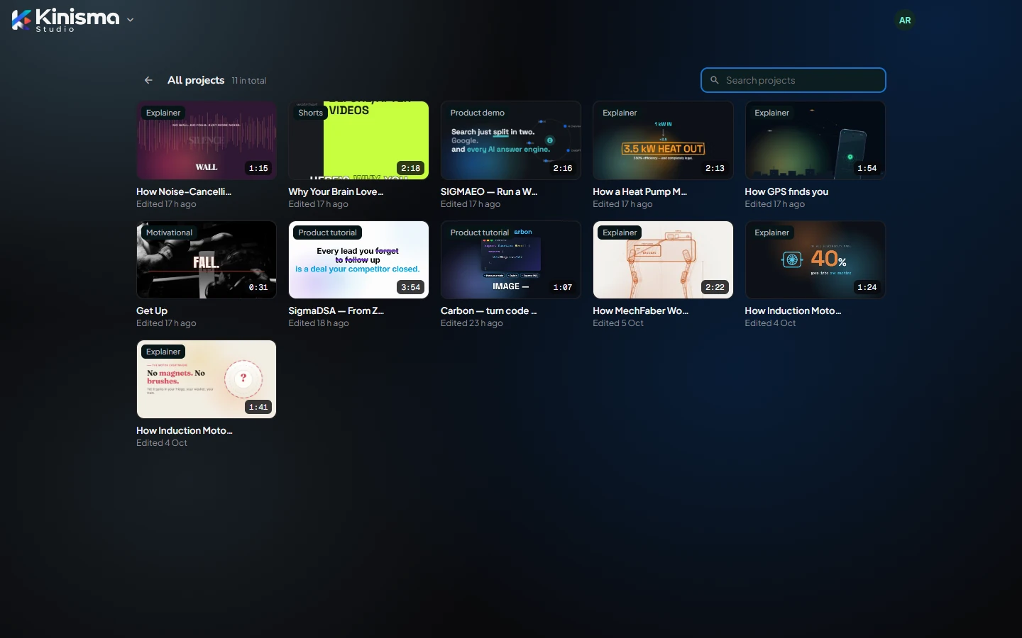 All projects