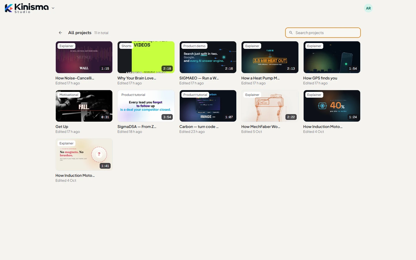 All projects