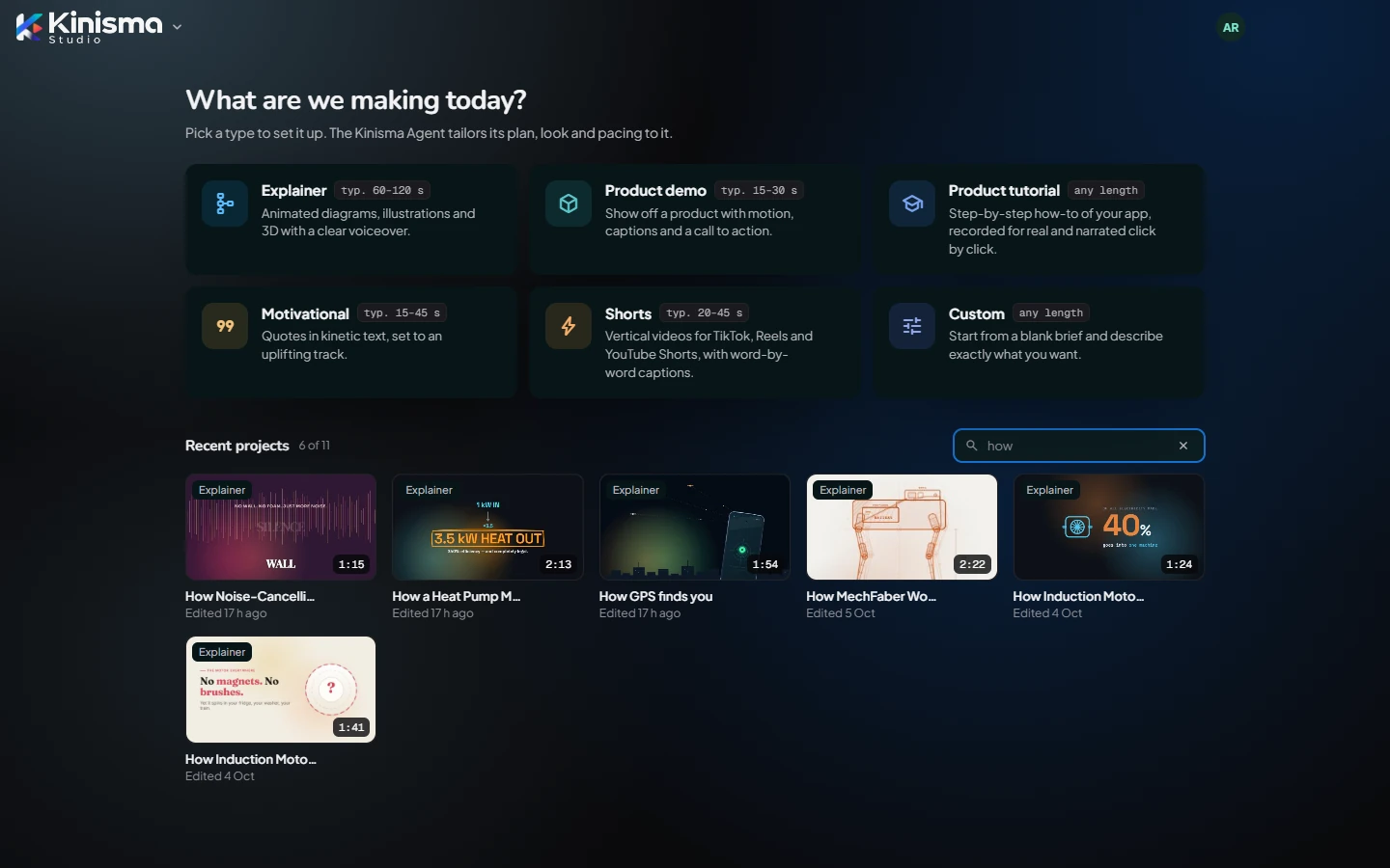 Searching projects